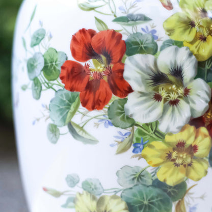 Large Meissen Porcelain Lidded Vase with Cress Blossom Décor