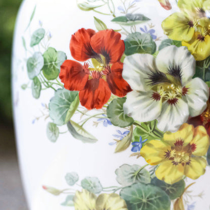 Large Meissen Porcelain Lidded Vase with Cress Blossom Décor