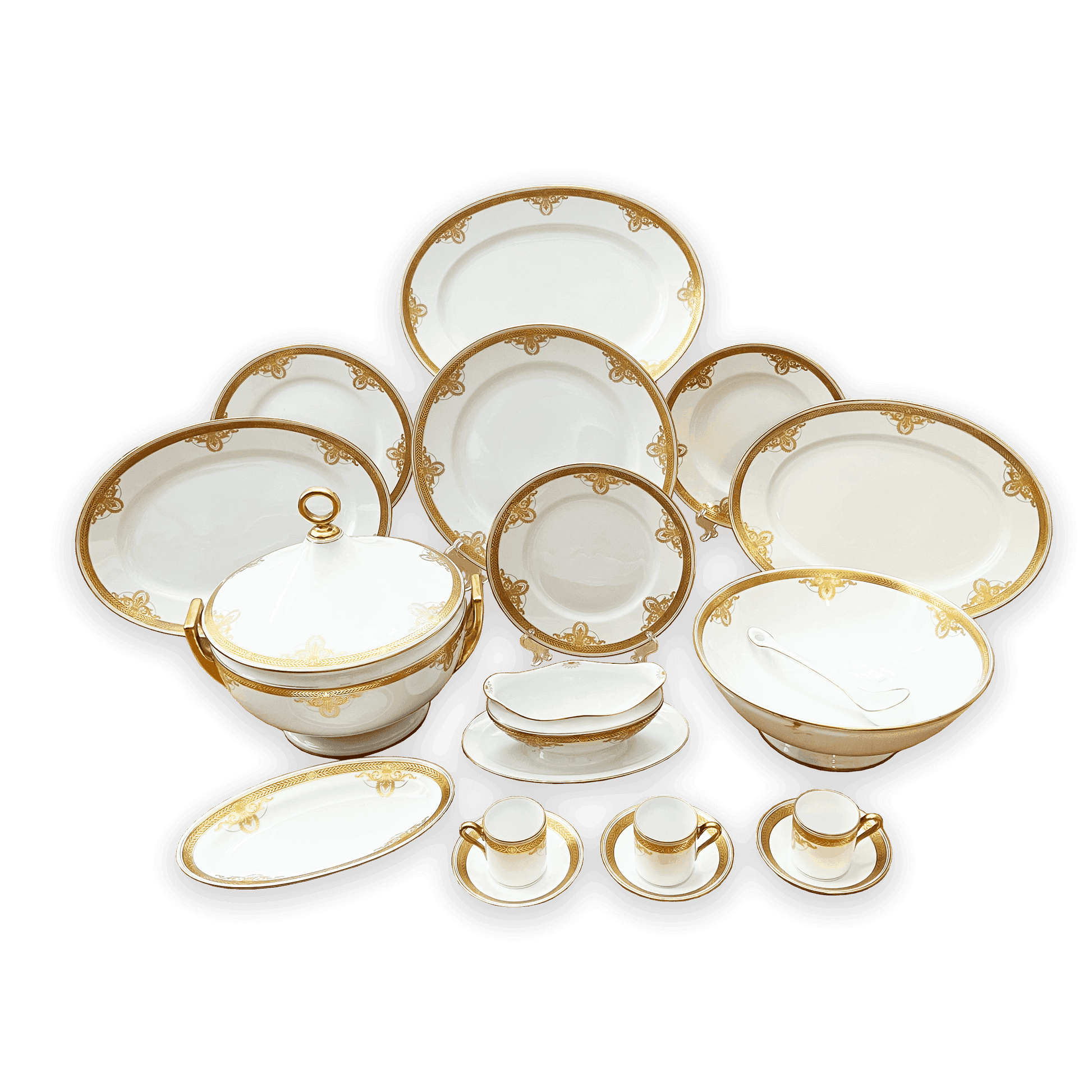 Ginori Porcelain & Pure Gold Dinning set