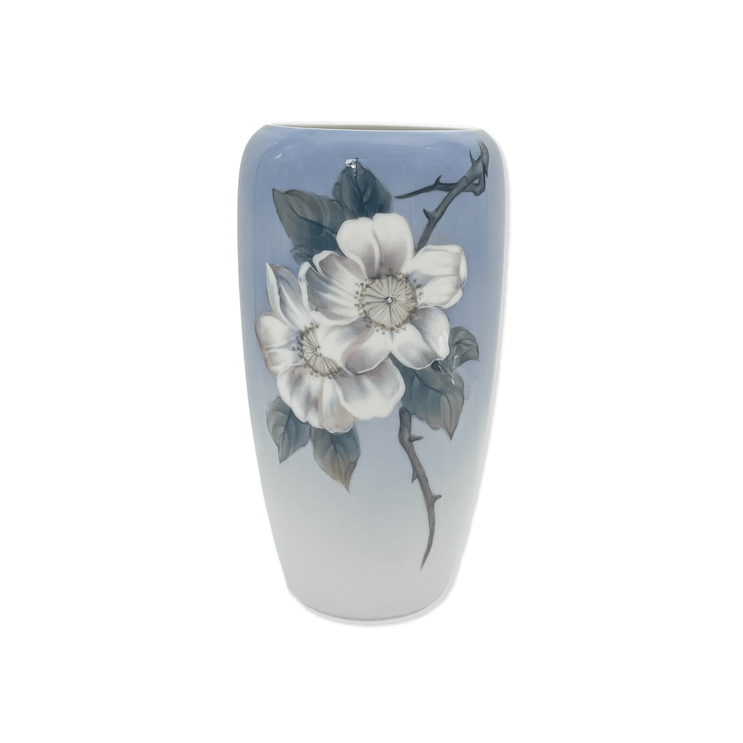 Royal Copenhagen Vase with White Wild Roses