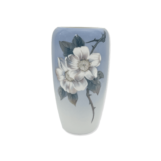 Royal Copenhagen Vase with White Wild Roses
