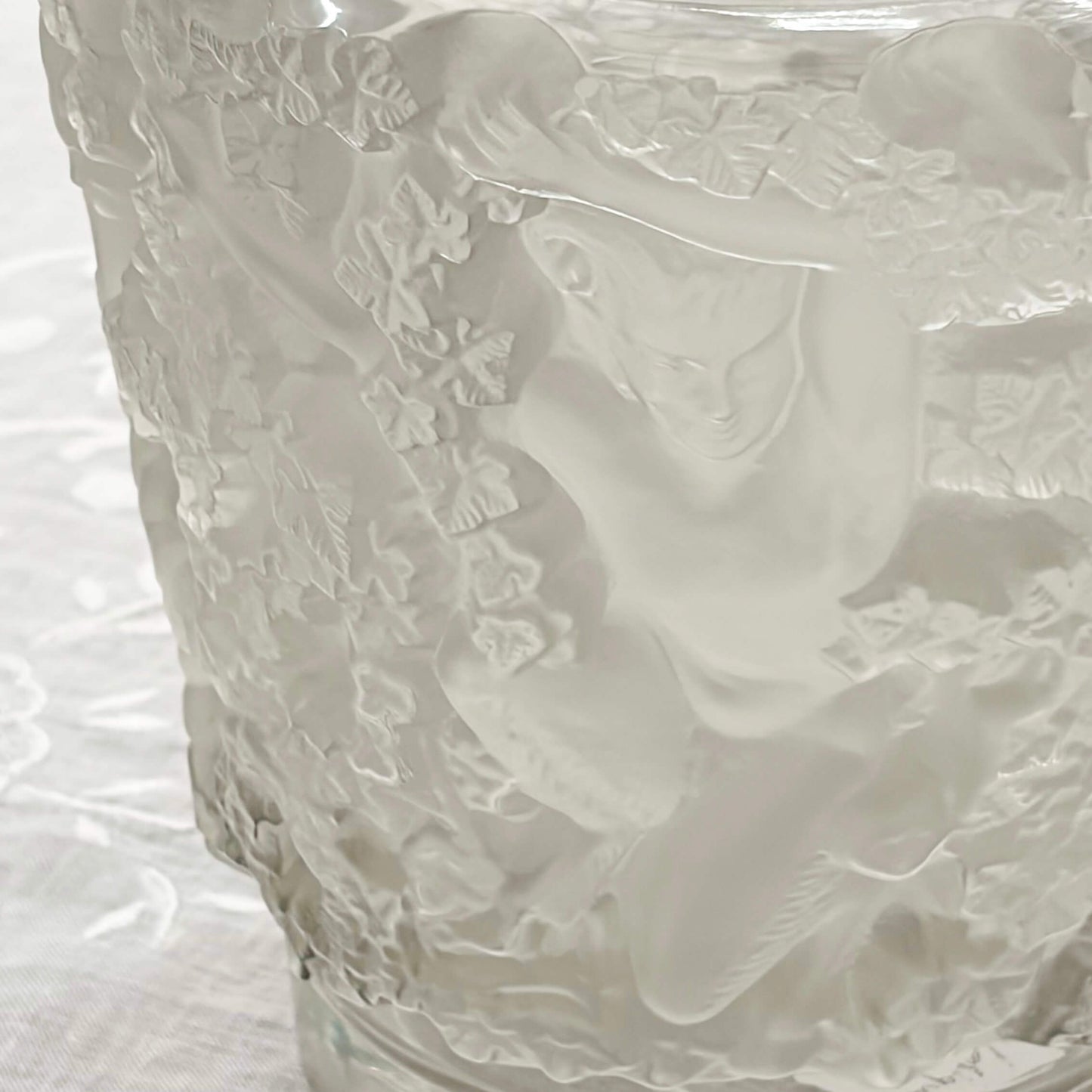 Lalique “Bacchus" Crystal Vase