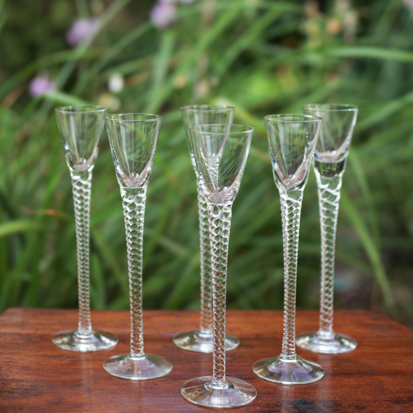 Set of 6 Vintage Danish Twist Shot Glasses