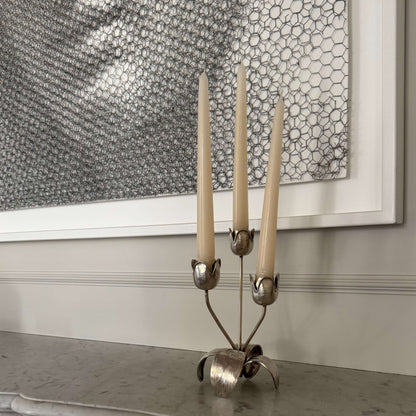 Tulip-shaped Silver Candelabrum