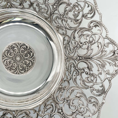 Pierced Silver Fruit Basket