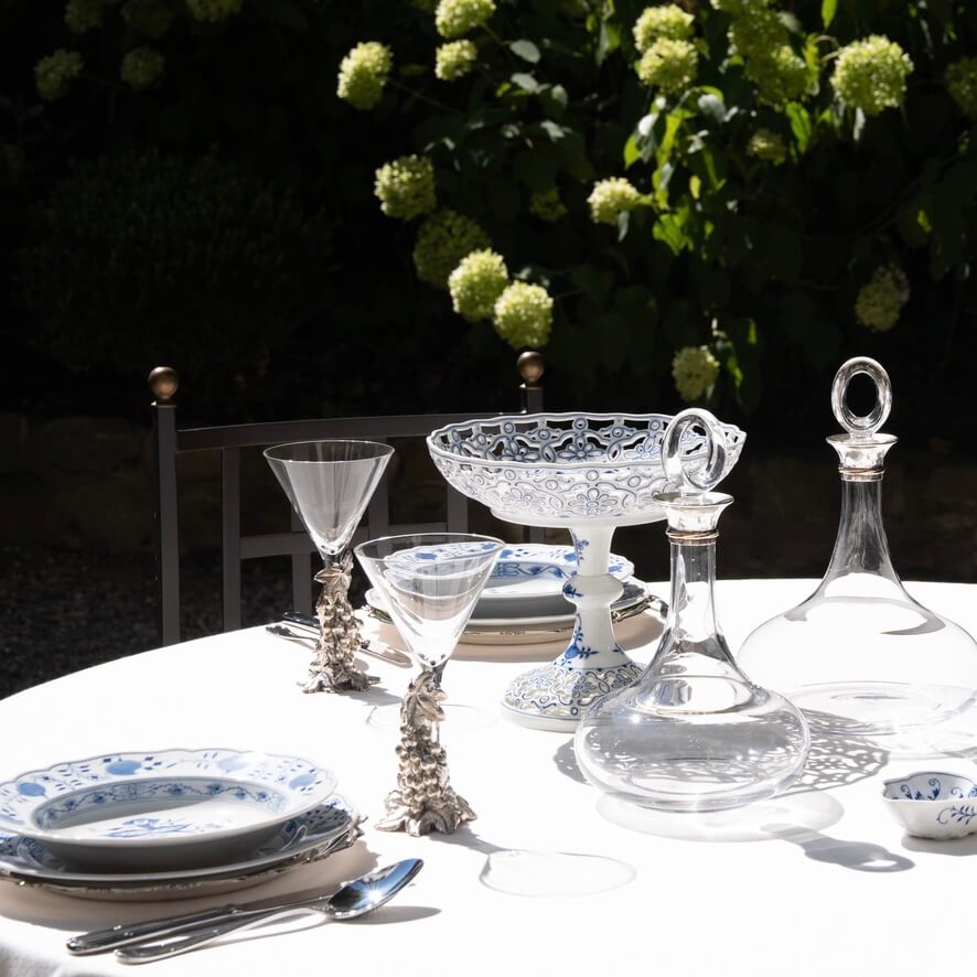 Pair of Silver Grapevine Wine Glasses