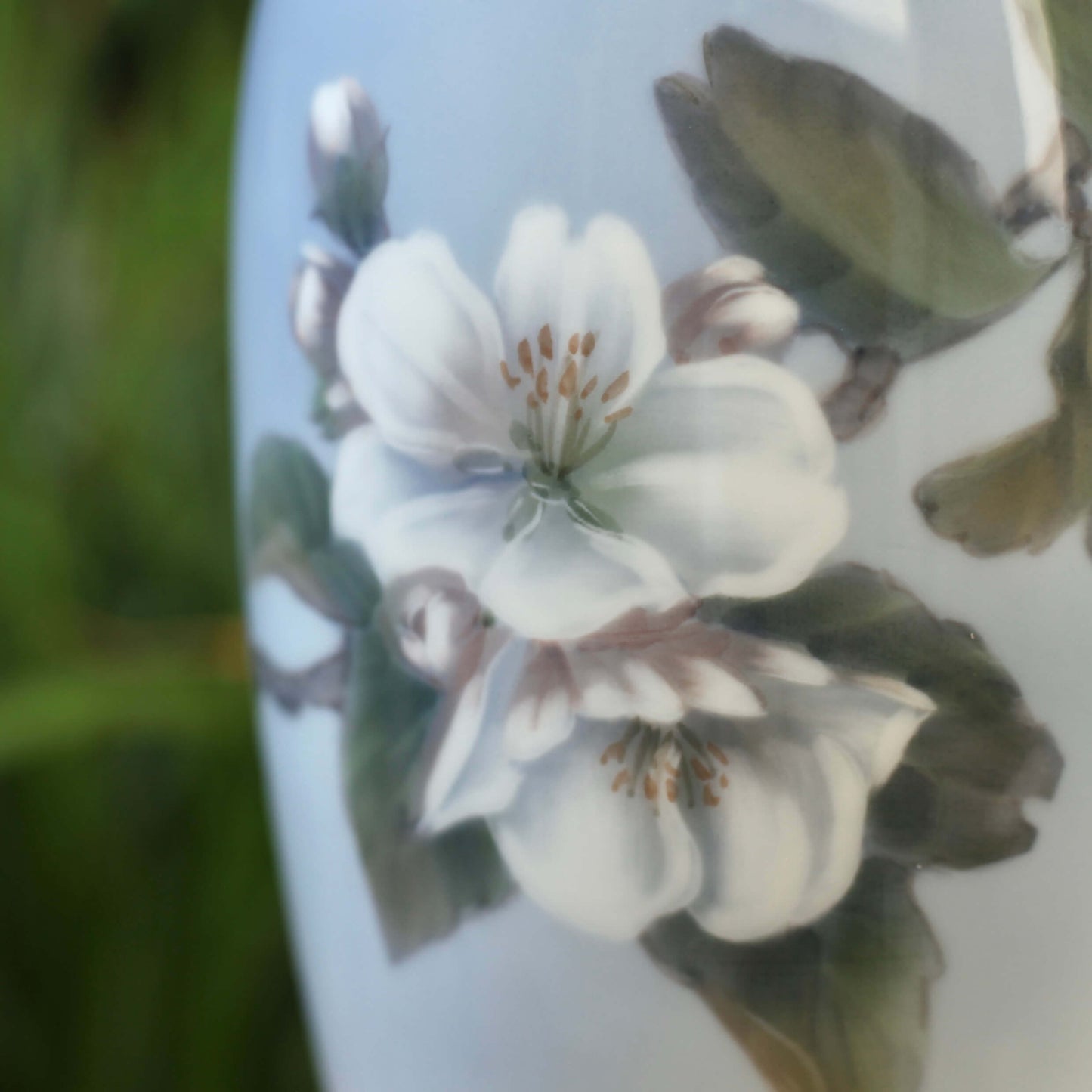Royal Copenhagen Porcelain Vase with Apple Blossom Flower