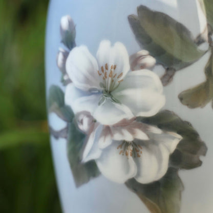 Royal Copenhagen Porcelain Vase with Apple Blossom Flower
