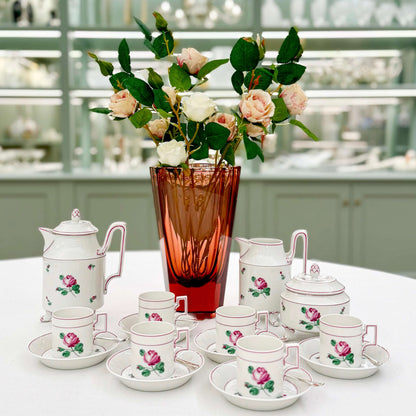 Augarten "Old Viennese Rose" Mocha Service of 6 - Galleria Fossi 33