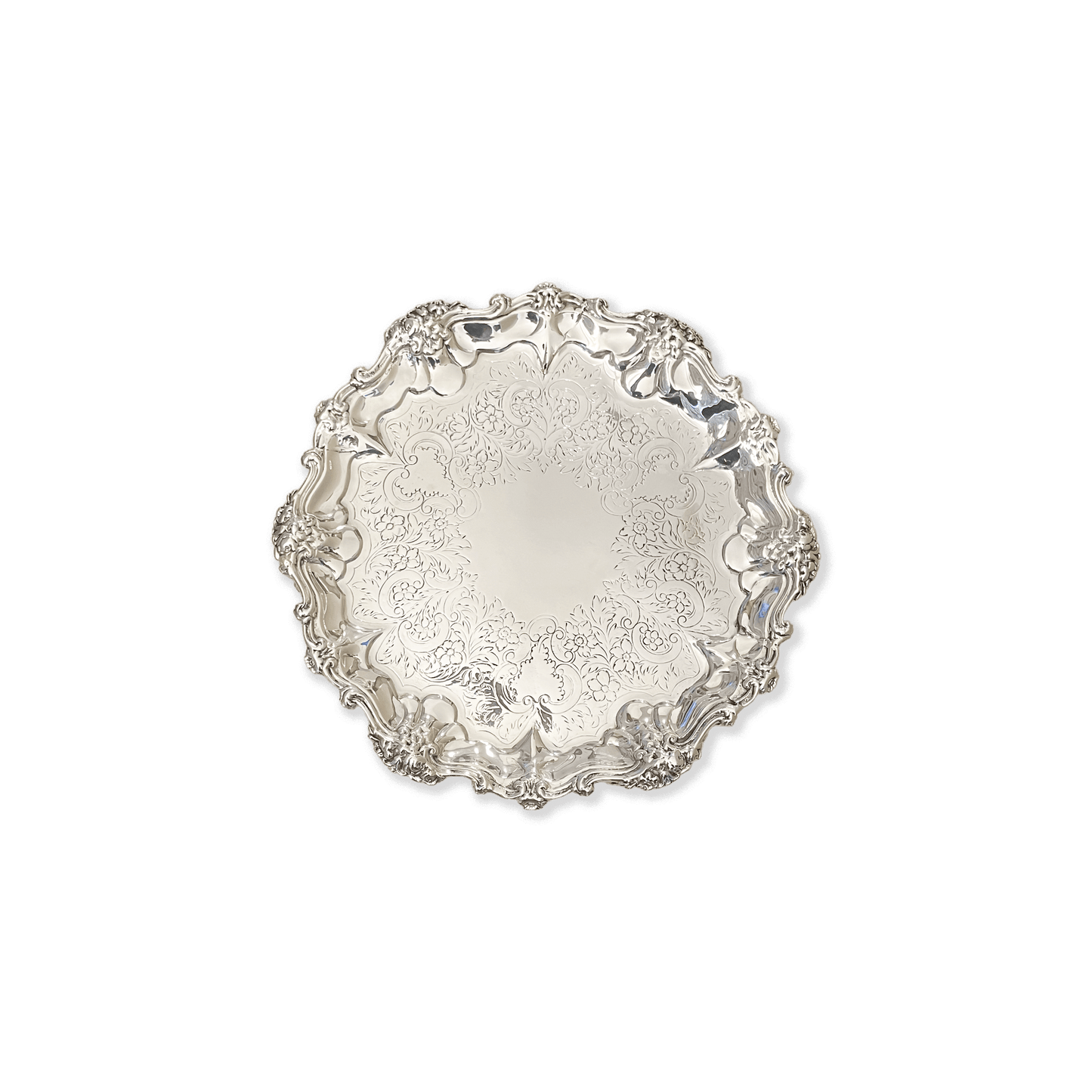 Antique English Silver Salver Sterling Silver