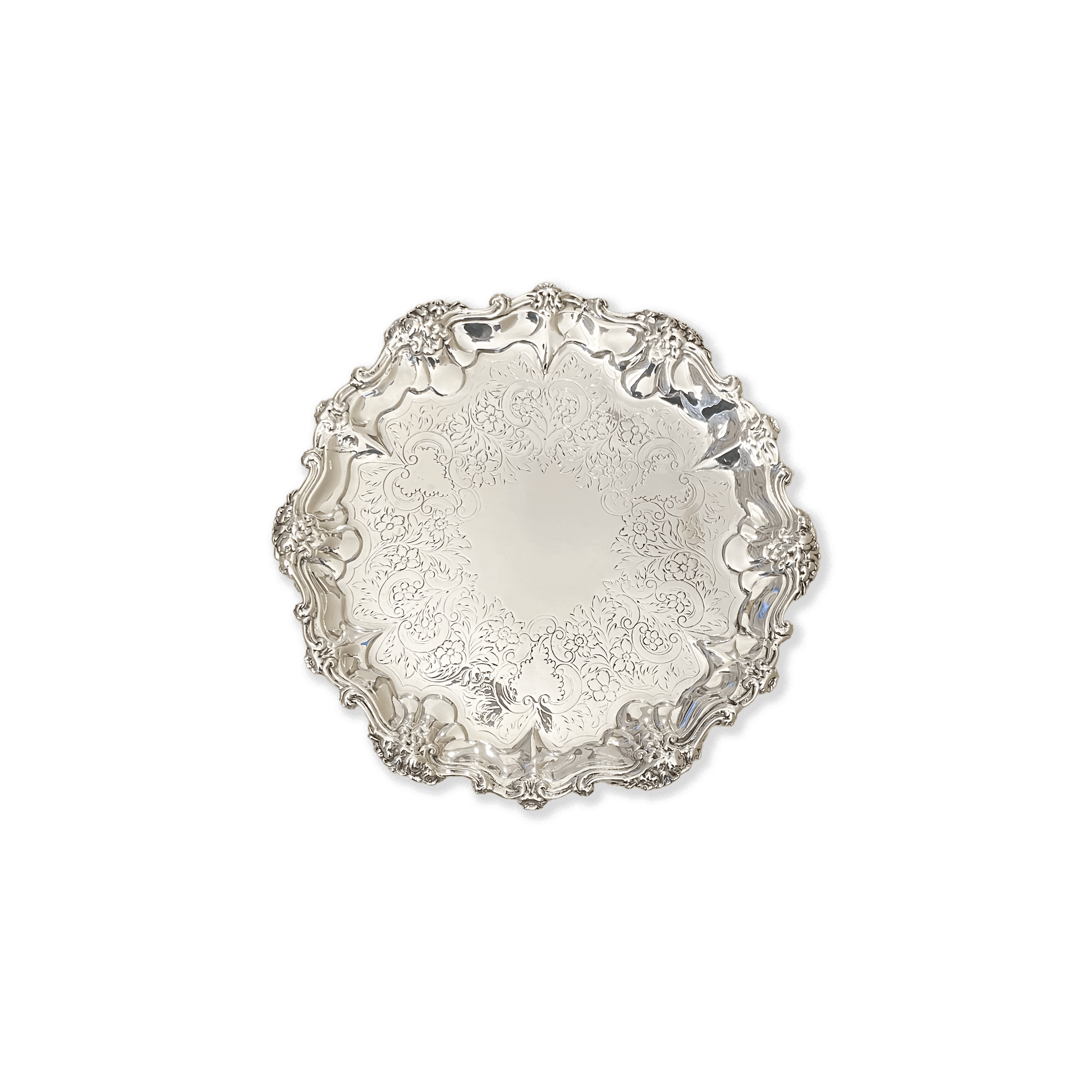 Antique English Silver Salver Sterling Silver