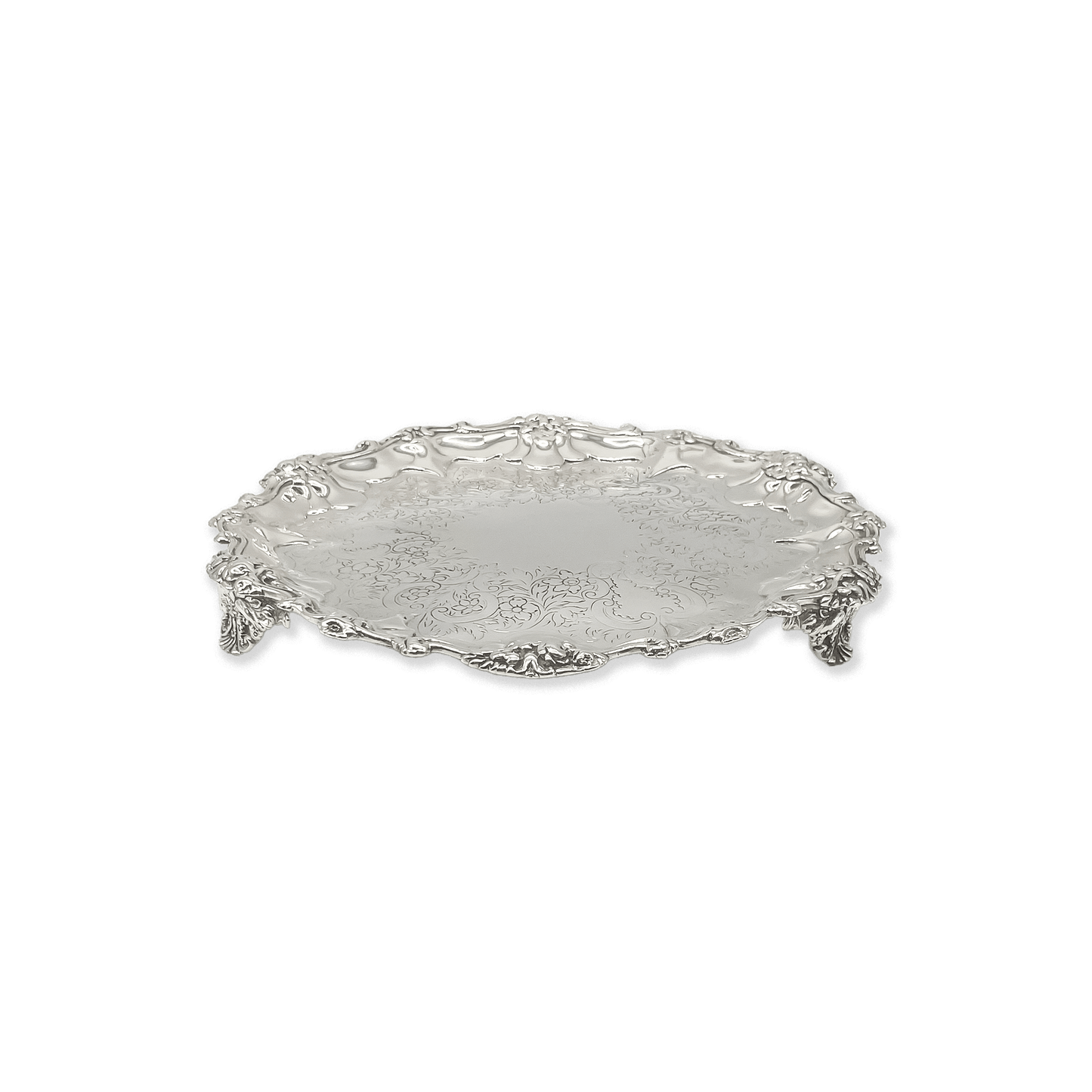 Antique English Silver Salver Sterling Silver