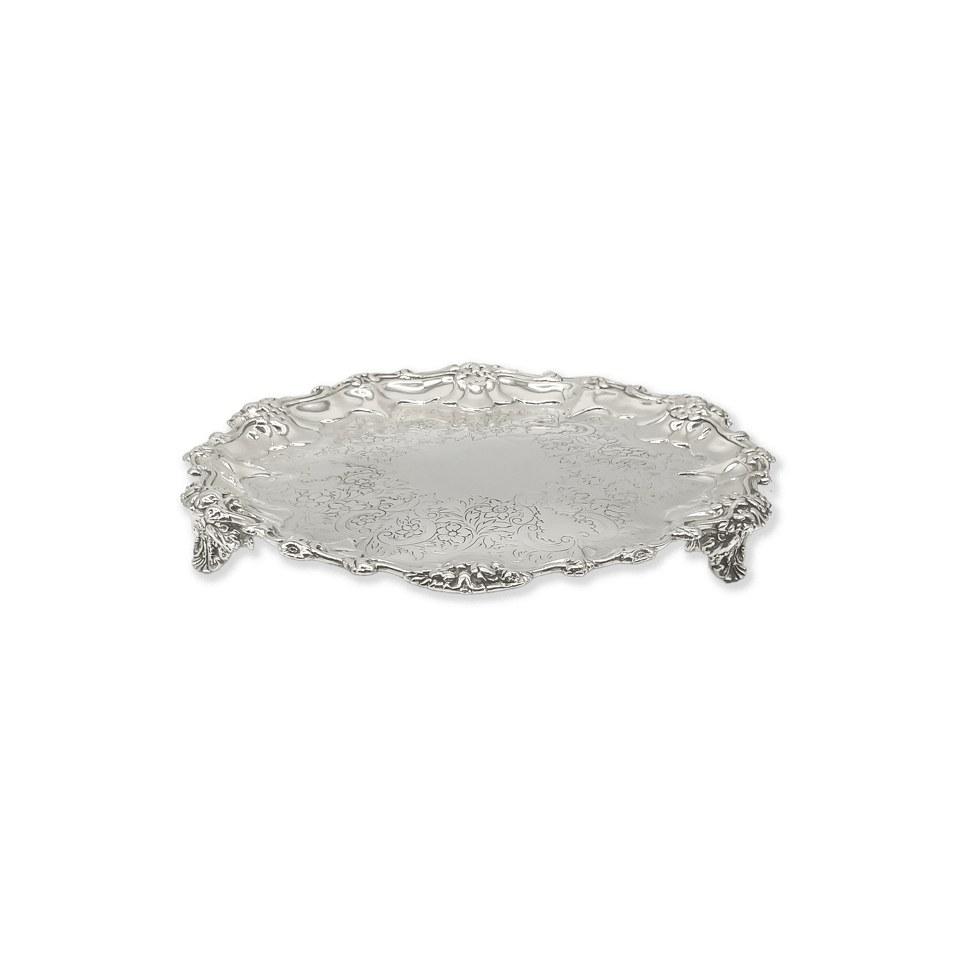 Antique English Silver Salver Sterling Silver