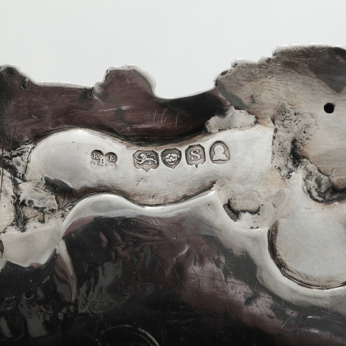 Antique English Silver Salver Sterling Silver 3