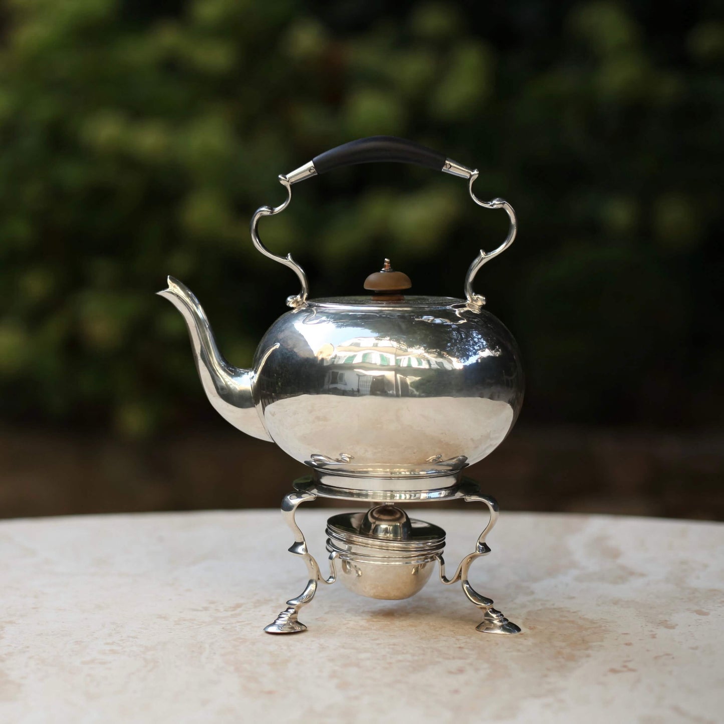 Victorian Sterling Silver Tea Kettle with Rechaud