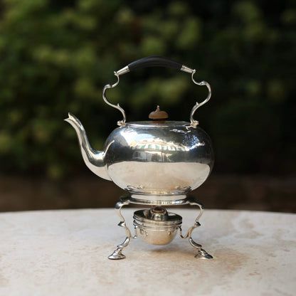 Victorian Sterling Silver Tea Kettle with Rechaud