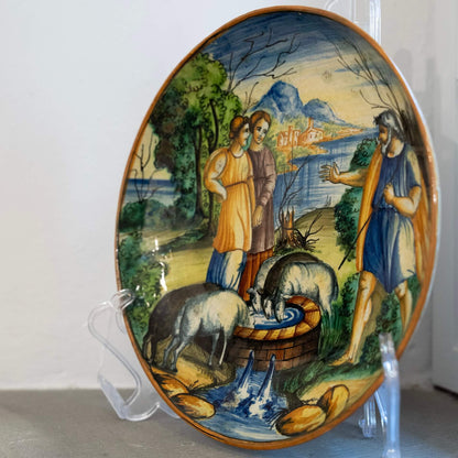 Historical Decorative Plate in Majolica