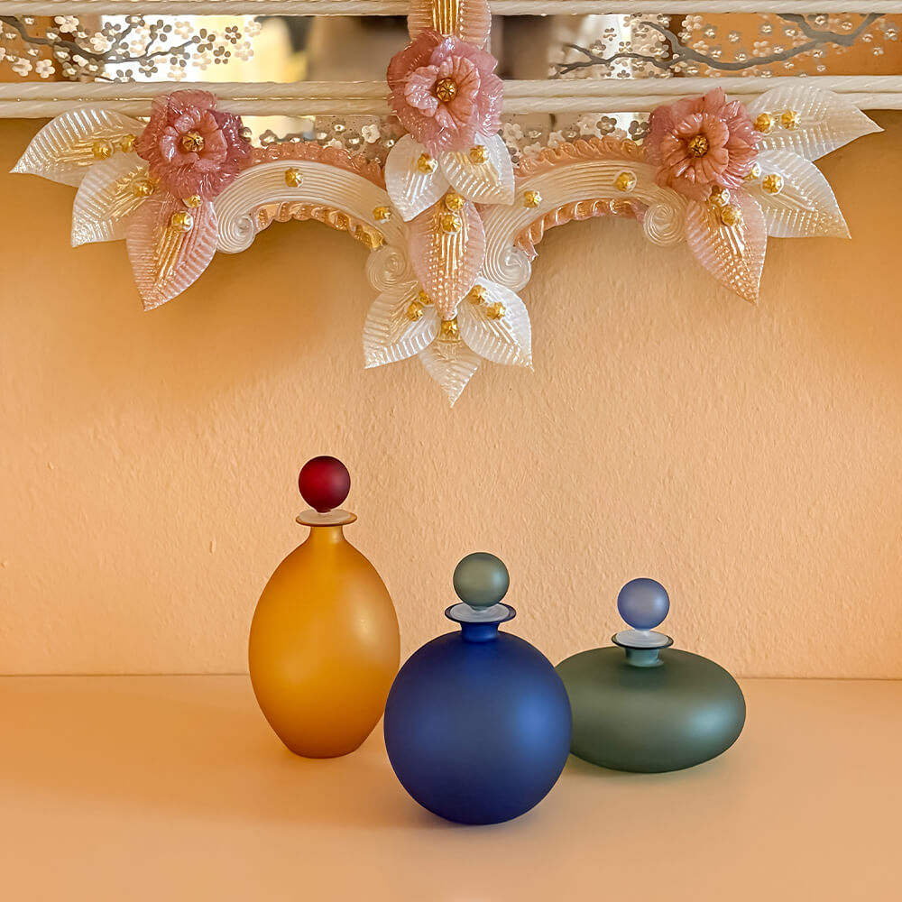 Decorative Murano Bottles with Satin Finish - Galleria Fossi 33 Firenze