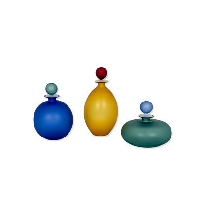 Decorative Murano Bottles with Satin Finish - Galleria Fossi 33 Firenze