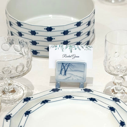 Set of 12 Porcelain Place Card Holder