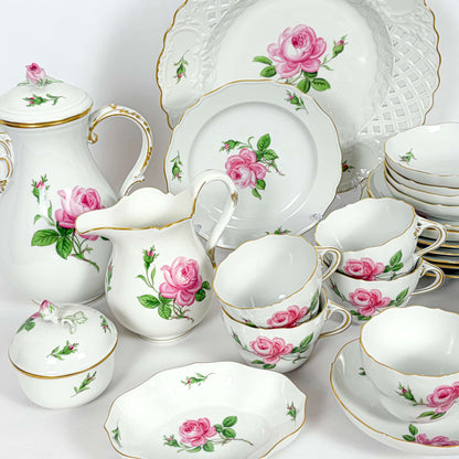 Meissen "Red Rose" Coffee Service of 6