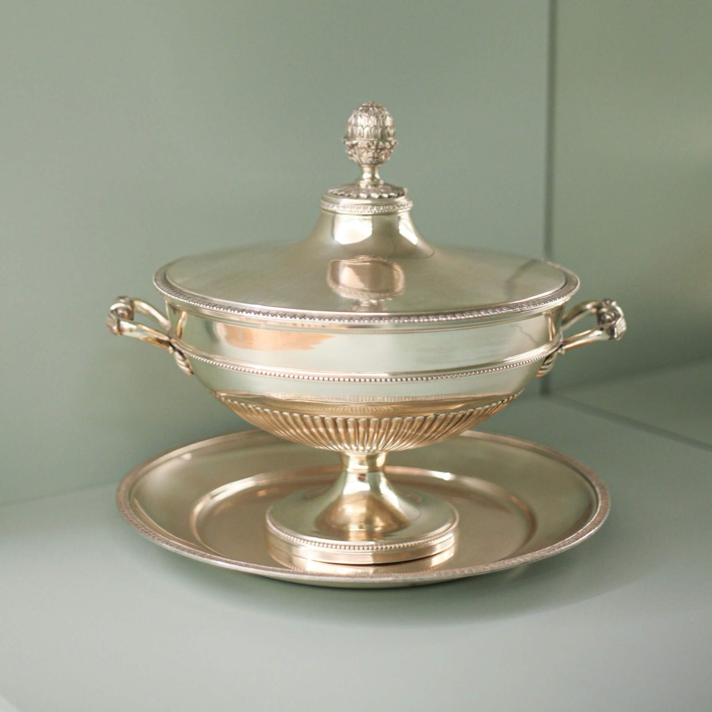 Silver Tureen with Plate