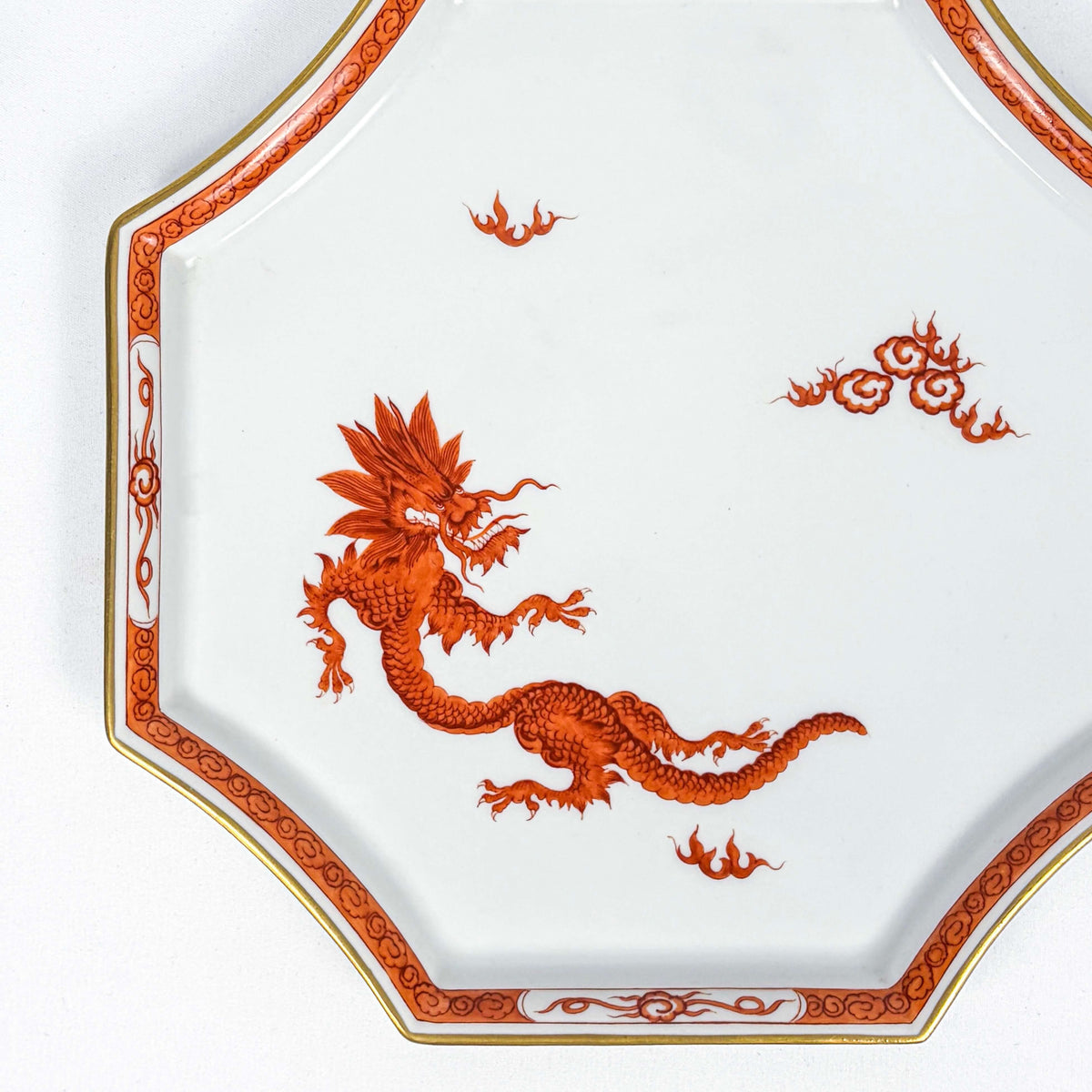 Meissen “Coral Red Ming Dragon” Liquor Set of 6