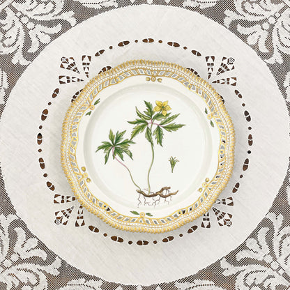 Royal Copenhagen "Flora Danica" Anemone Plate with Pierced Border