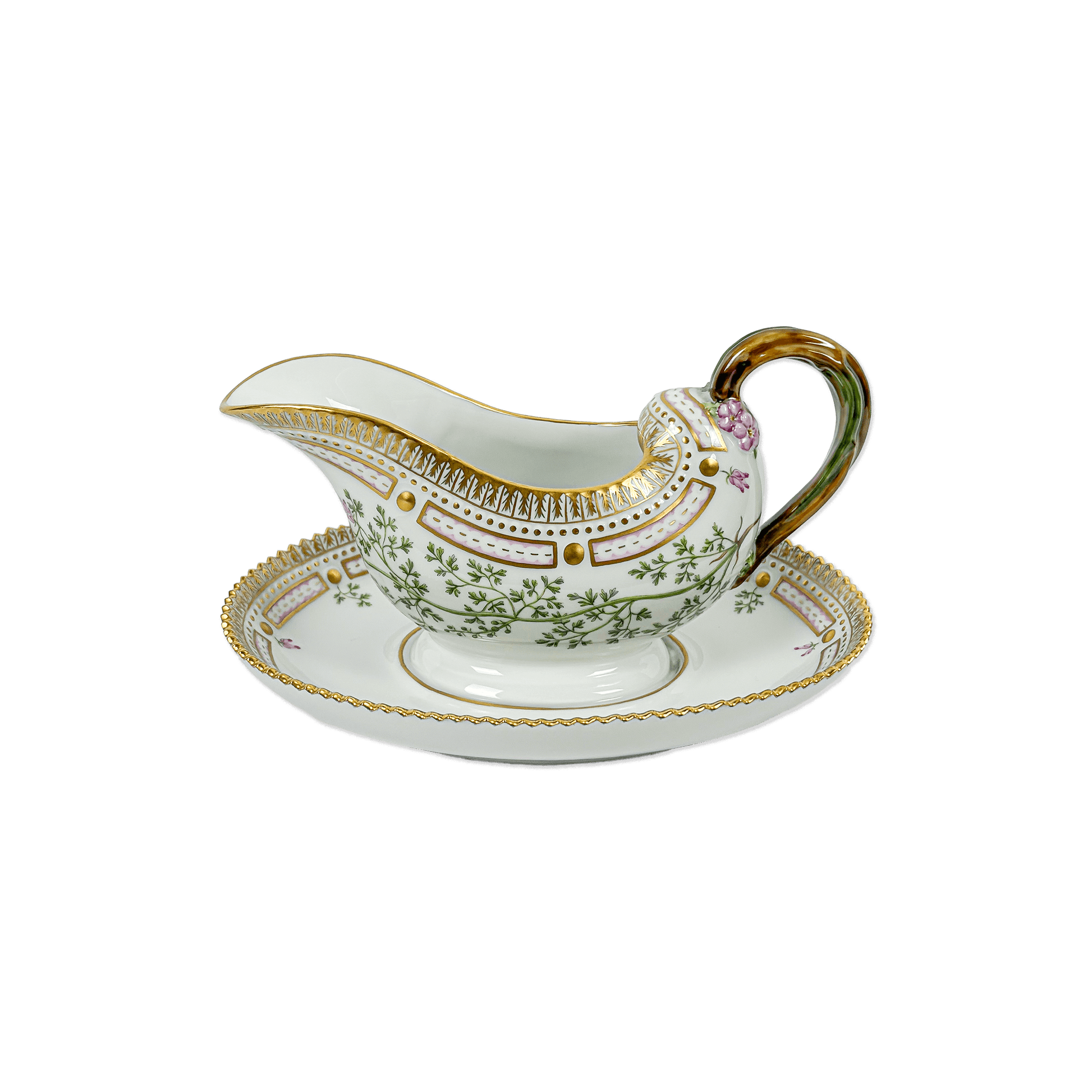 Royal Copenhagen "Flora Danica" Gravy Boat on Pedestal - Galleria Fossi 33