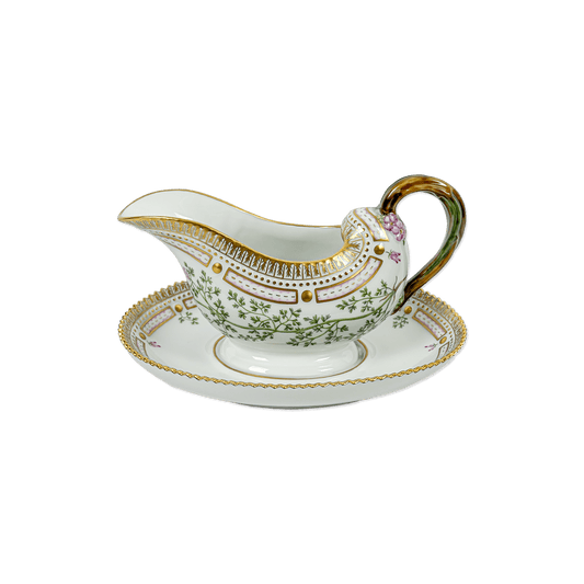 Royal Copenhagen "Flora Danica" Gravy Boat on Pedestal - Galleria Fossi 33