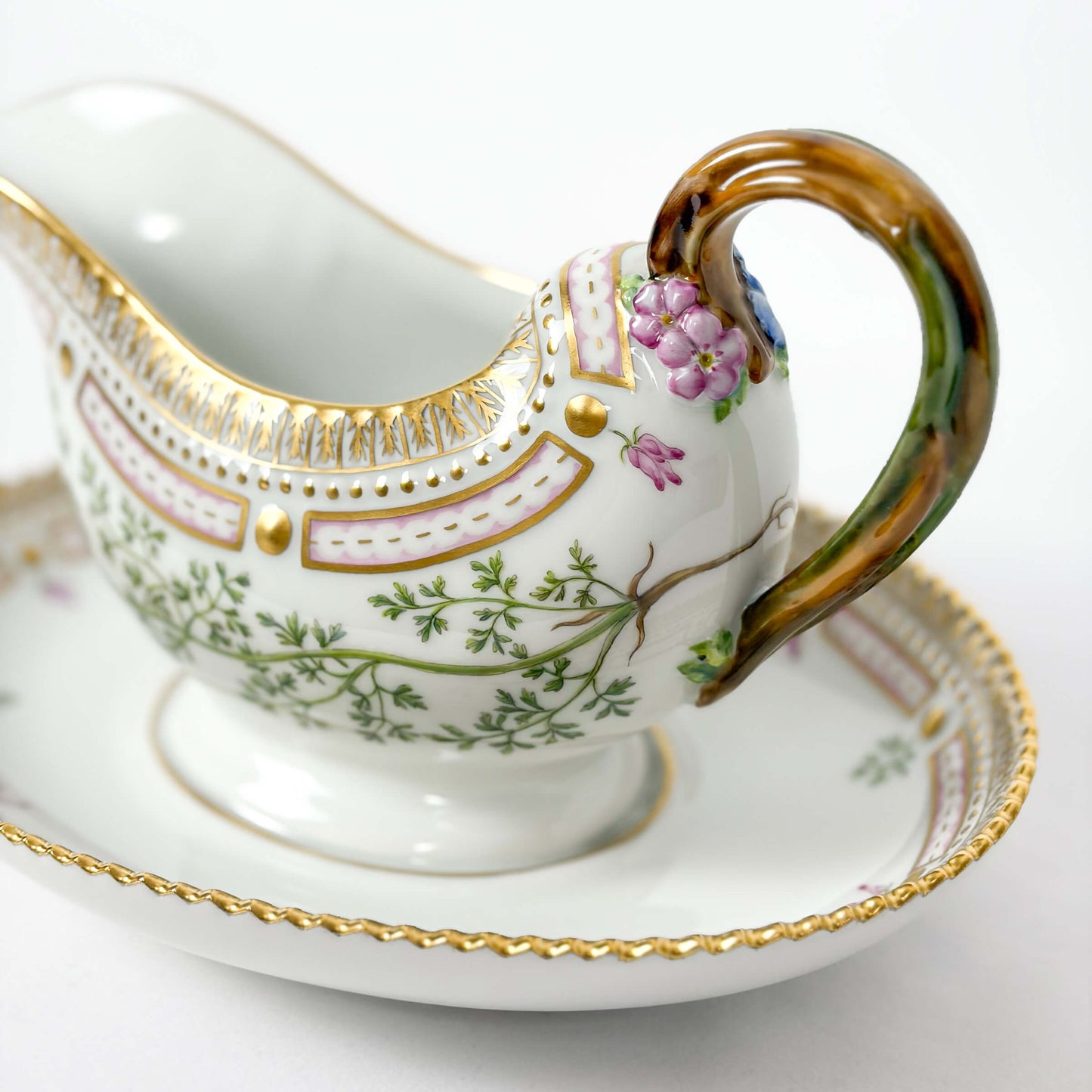Royal Copenhagen "Flora Danica" Gravy Boat on Pedestal - Galleria Fossi 33