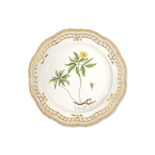 Royal Copenhagen "Flora Danica" Anemone Plate with Pierced Border
