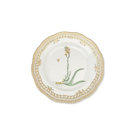 Royal Copenhagen "Flora Danica" Anthericum Ossifragum Plate with Pierced Border