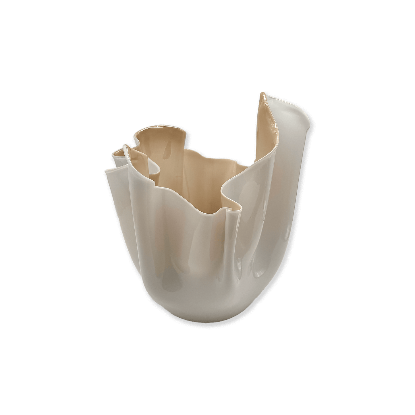 Beige Fazzoletto Venini Vase