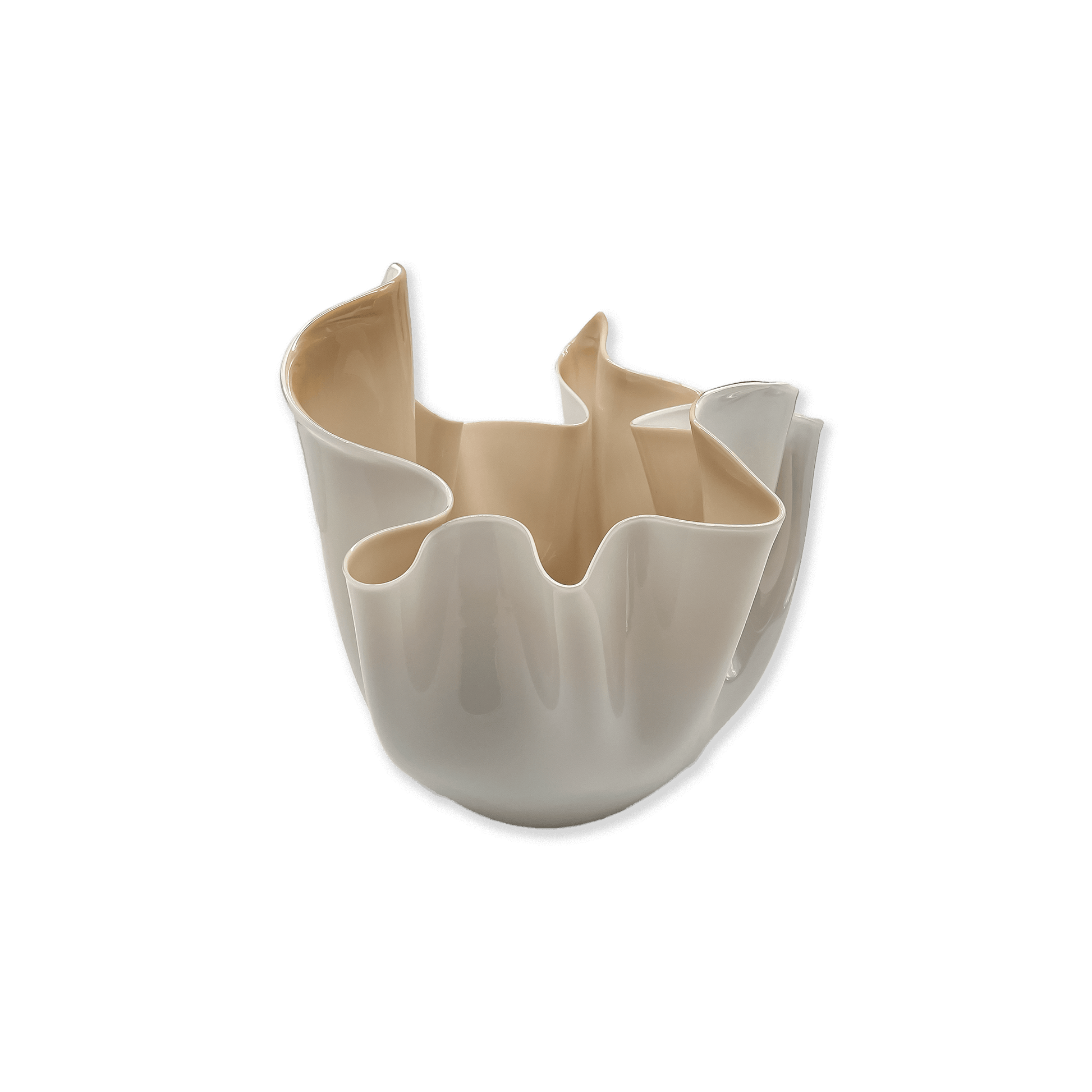 Beige Fazzoletto Venini Vase