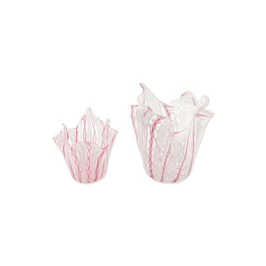 Pink Mini Fazzoletto Venini Vases Set of 2 - Galleria Fossi 33