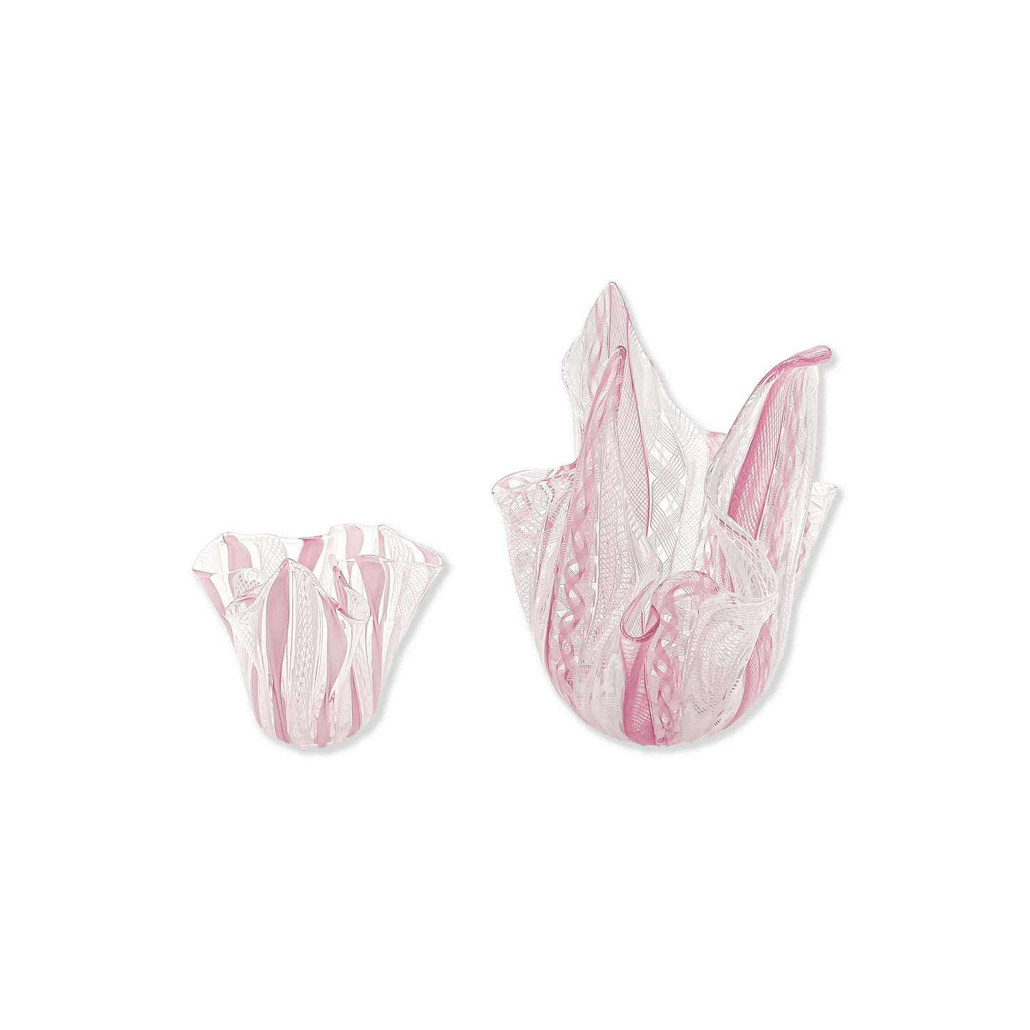 Pink Mini Fazzoletto Venini Vases Set of 2 - Galleria Fossi 33