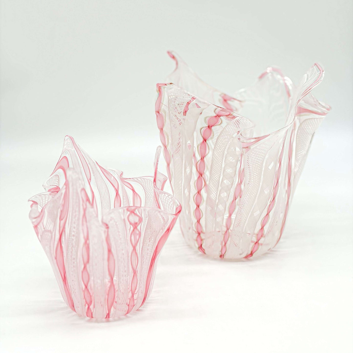 Pink Mini Fazzoletto Venini Vases Set of 2 - Galleria Fossi 33