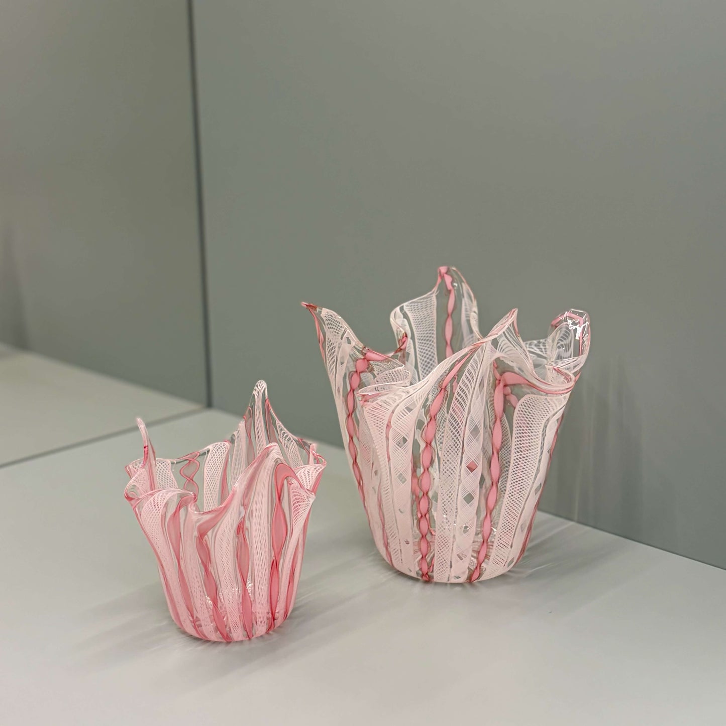 Pink Mini Fazzoletto Venini Vases Set of 2 - Galleria Fossi 33