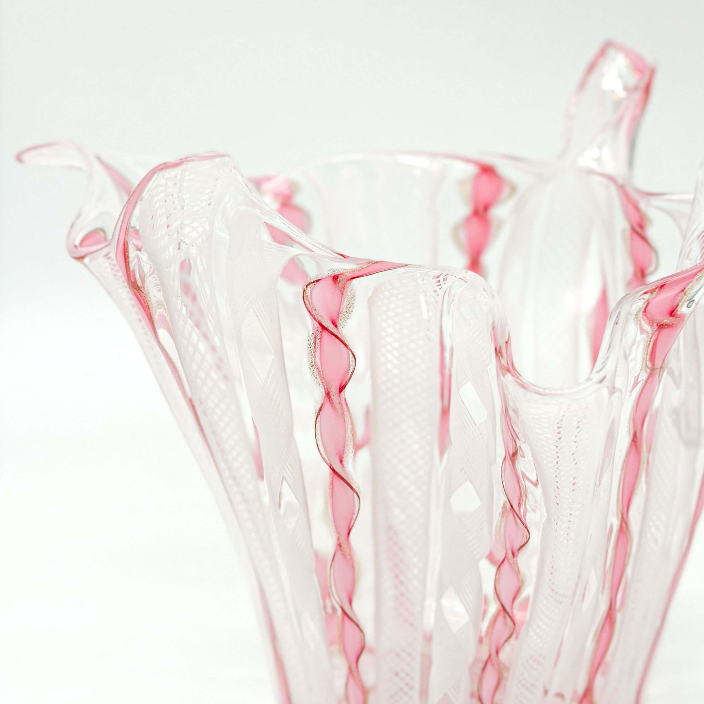 Pink Mini Fazzoletto Venini Vases Set of 2 - Galleria Fossi 33