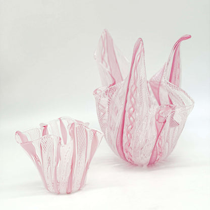 Pink Mini Fazzoletto Venini Vases Set of 2 - Galleria Fossi 33
