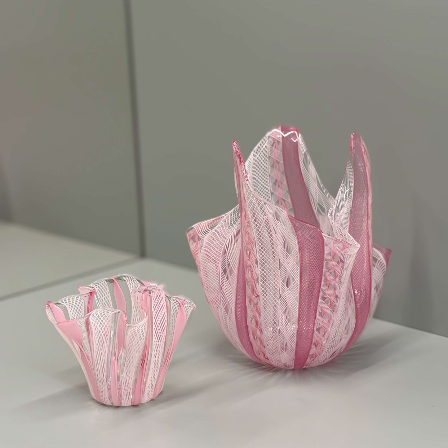 Pink Mini Fazzoletto Venini Vases Set of 2 - Galleria Fossi 33