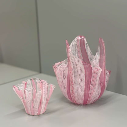 Pink Mini Fazzoletto Venini Vases Set of 2 - Galleria Fossi 33