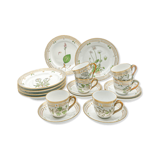 Royal Copenhagen "Flora Danica" Porcelain Coffee Set of 6