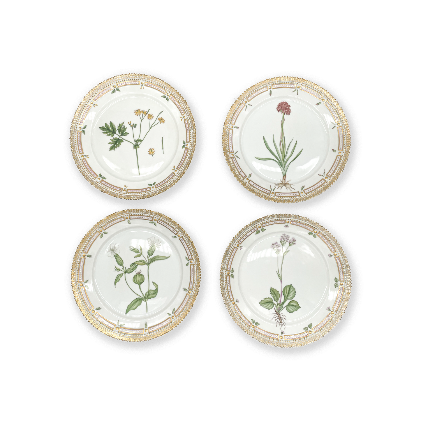 "Flora Danica" Royal Copenhagen Pastry Plates Set