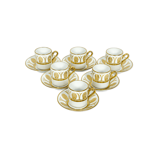 Richard Ginori Gilt Vegetal Motifs Coffee Set