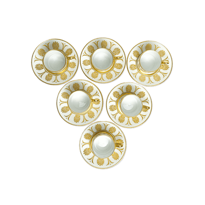 Richard Ginori Gilt Vegetal Motifs Coffee Set - Galleria Fossi 33