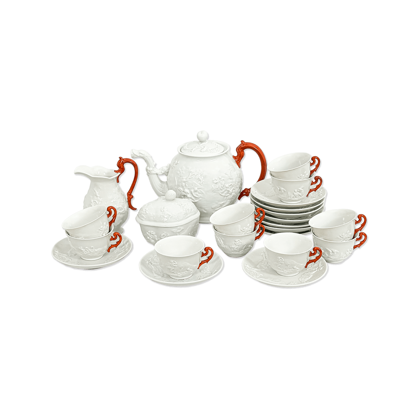 Ginori Tea Service with Mythological Reliefs