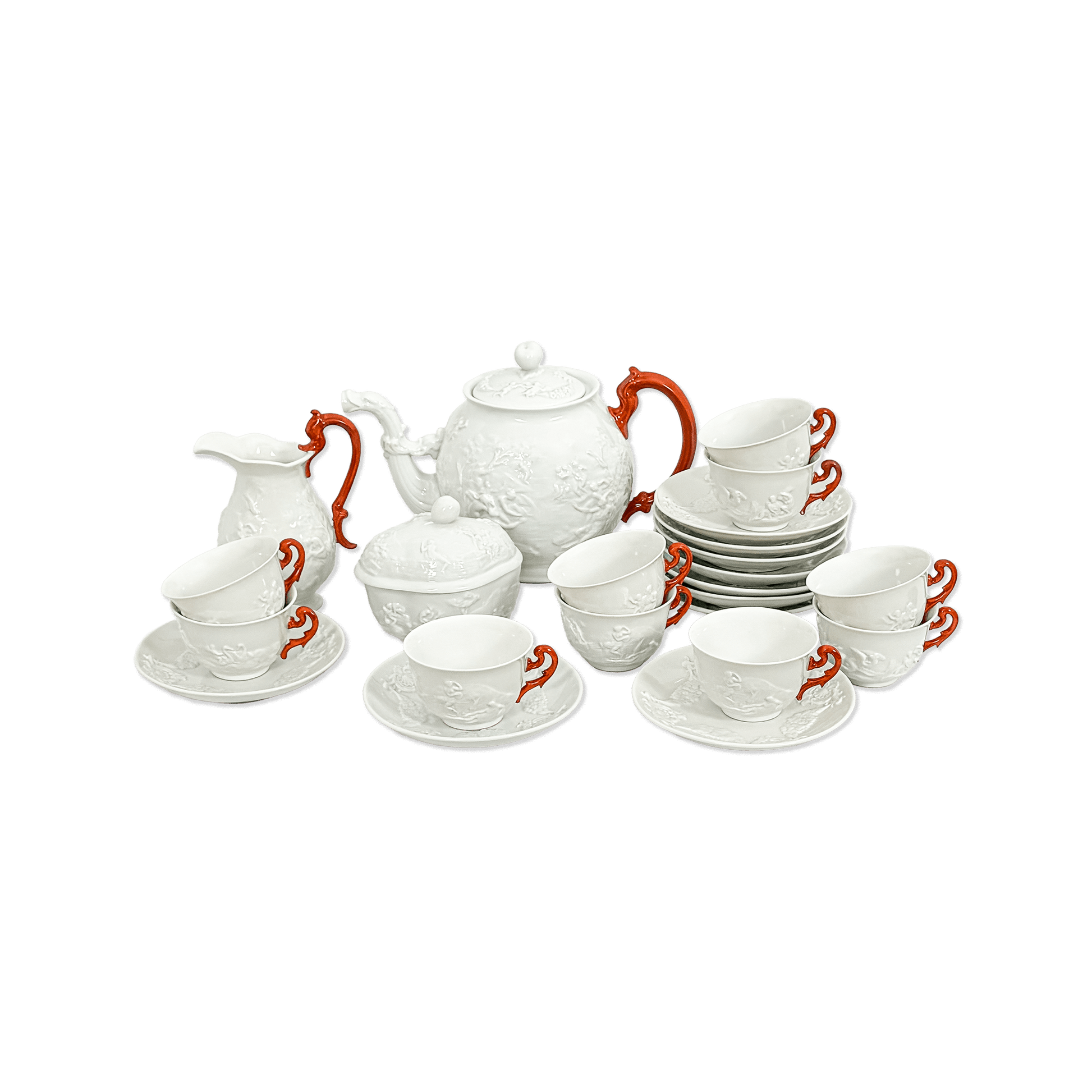 Ginori Tea Service with Mythological Reliefs