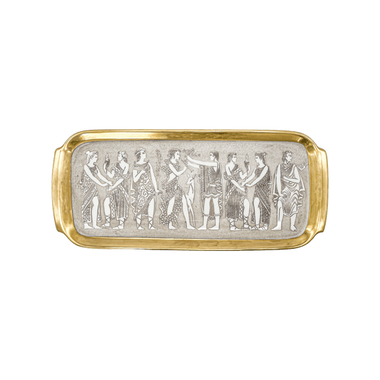 Finzi Decorative Tray with Gold Border - Galleria Fossi 33